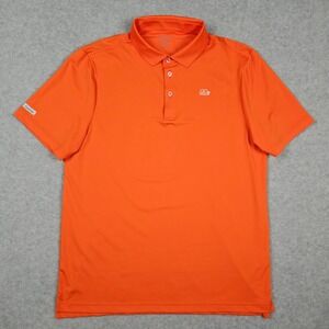 Good Good (Men's Large) Orange Sunset Polo Shirt Short Sleeve Golf Performance